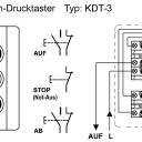 Dreifach-Drucktaster AUF / STOP / AB, Wassergeschützt - Schutzart IP 65
