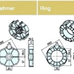 Adapterset für Nutwelle DW85N ab 40Nm für Rohrmotore Becker Baureihe R Serie, aus Zink-Druckguss