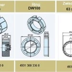 Adapterset für Nutwelle O-D100 für Rohrmotoren Becker Baureihe R mit Hinderniserkennung