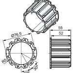 Adapterset für Nutwelle Optinut 81,8 für Rohrmotoren Becker Baureihe L Serie