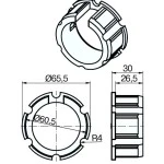 Adapterset für Nutwelle 63ND für Rohrmotoren Becker Baureihe R Serie ab 30Nm ,aus Guss