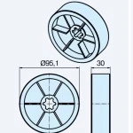 Adapterset für Rundrohr 100 x 2  für Rohrmotoren Becker Baureihe L Serie