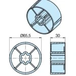 Adapterset für Rundrohr 70 x 1.5 ,für Rohrmotoren Becker Baureihe L Serie 