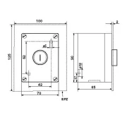 WTS - Einfach-Drucktaster aus Metall Unterputz mit Impuls-Taste undwassergeschützt IP 65